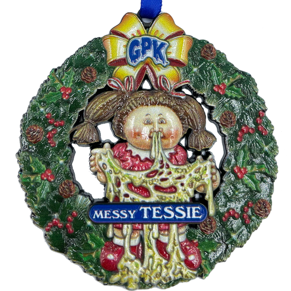 Blue Messy Tessie Hanukkah Decoration Officially Licensed Topps Garbage Pail Kids GPK 35th Anniversary
