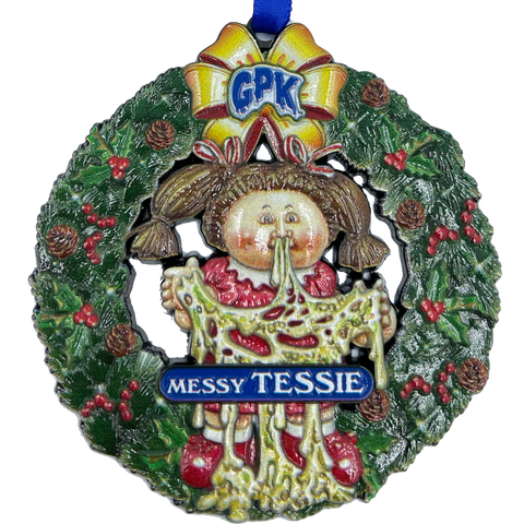 Blue Messy Tessie Hanukkah Decoration Officially Licensed Topps Garbage Pail Kids GPK 35th Anniversary