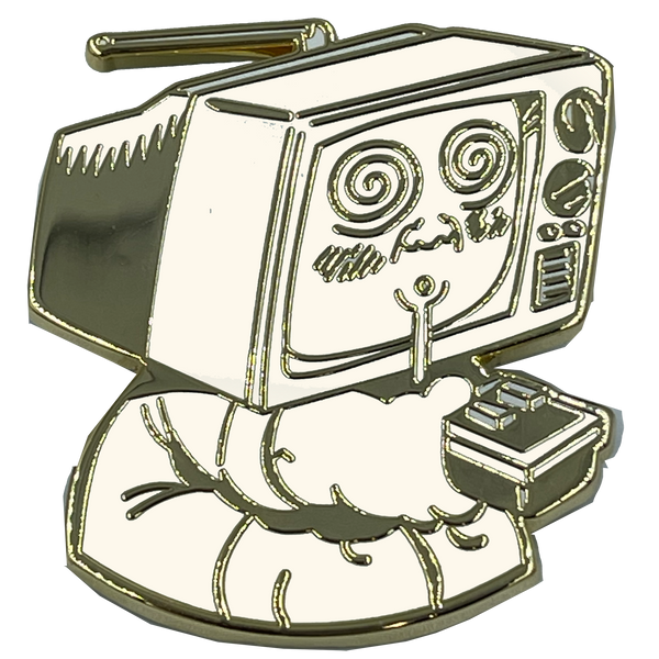 GPK-CC-005 TEE-VEE STEVIE / GEEKY GARY Topps Officially Licensed Brent Engstrom Artist Collaboration GPK Pin Garbage Pail Kids