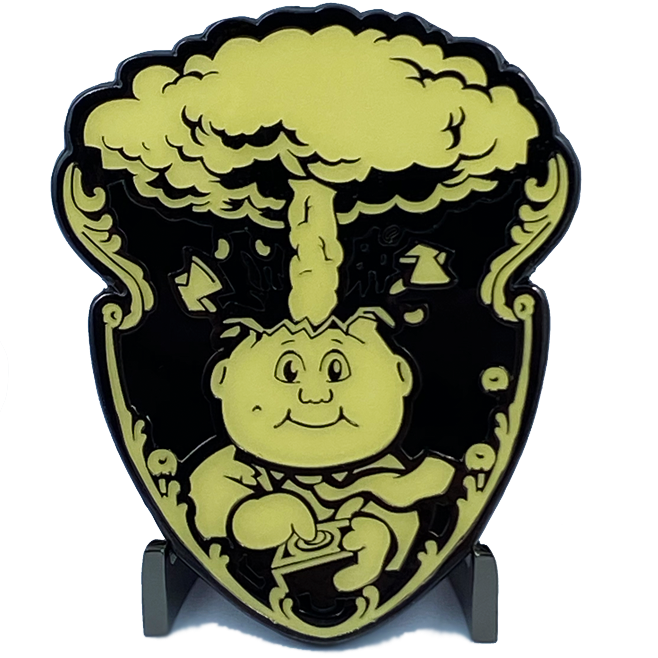 Black 3M GPK Emblem Ornament set with peel and stick Adhesive back Topps Officially Licensed