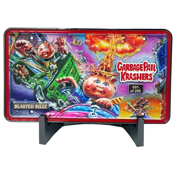 Adam Bomb License Plate Garbage Pail Krashers coin with FREE Blasted Billy Plate included