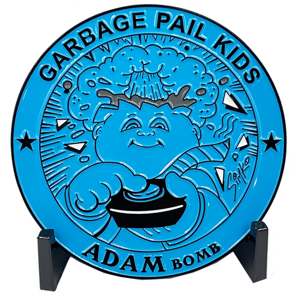 GPK-DD-007 Blue Variation 3 inch SIMKO Topps Officially Licensed Adam Bomb GPK Challenge Coin Garbage Pail Kids