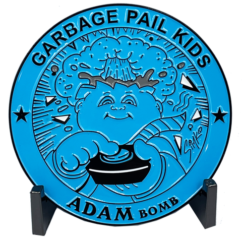 GPK-DD-007 Blue Variation 3 inch SIMKO Topps Officially Licensed Adam Bomb GPK Challenge Coin Garbage Pail Kids
