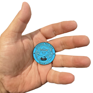 Blue Micro-Mini 1.5 inch SIMKO Adam Bomb TOPPS Officially Licensed Adam Bomb GPK Nation Challenge Coin Garbage Pail Kids