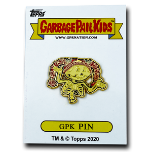 Gold variation Bony Joanie GPK Pin Officially Licensed Topps Garbage Pail Kids