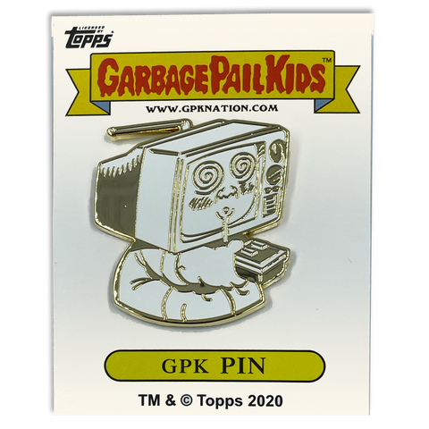 GPK-CC-005 TEE-VEE STEVIE / GEEKY GARY Topps Officially Licensed Brent Engstrom Artist Collaboration GPK Pin Garbage Pail Kids