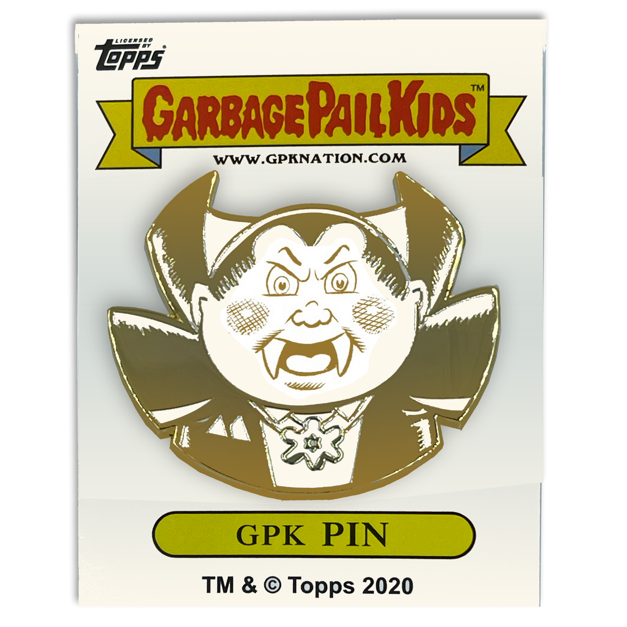 GPK-CC-008 Nasty Nick / Evil Eddie Topps Officially Licensed Brent Engstrom Artist Collaboration GPK Pin Garbage Pail Kids