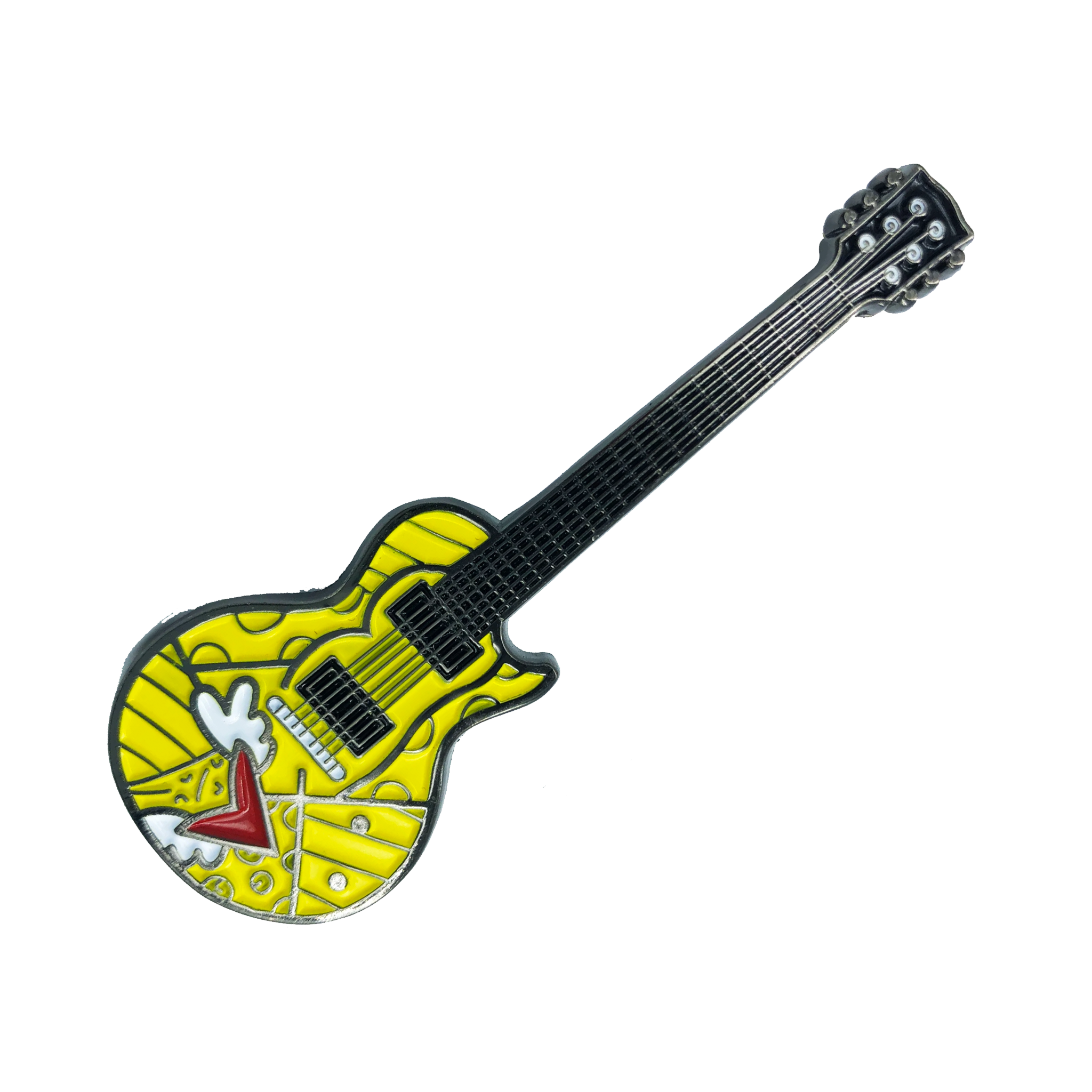 Romero Britto "Lincoln Road Hugs" Officially Authorized Guitar Pin