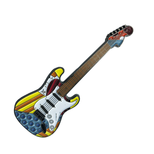 Romero Britto "Happy Miami" Officially Authorized Guitar Pin