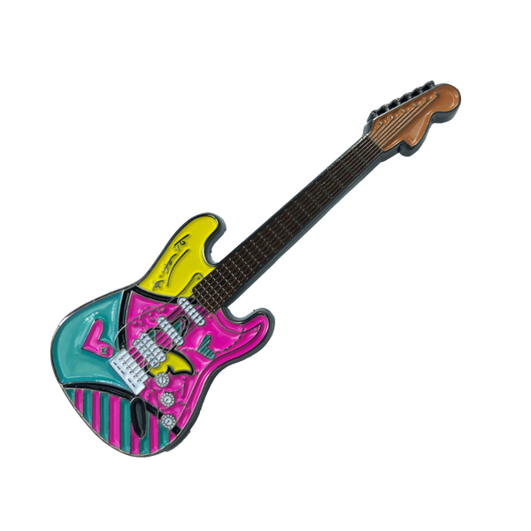 Romero Britto "South Beach Love" Officially Authorized Guitar Pin