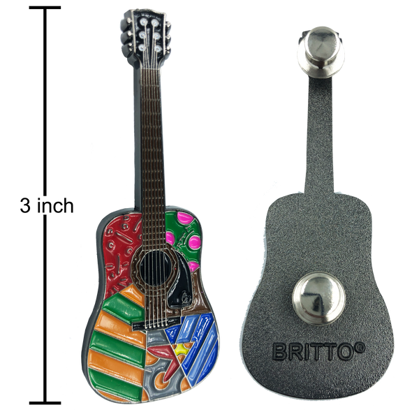 Romero Britto "Wynwood Romance" Officially Authorized Guitar Pin