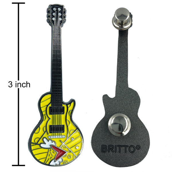 Romero Britto "Lincoln Road Hugs" Officially Authorized Guitar Pin