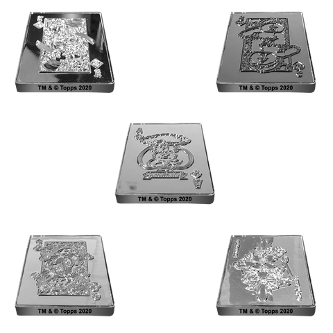 COMPLETE SET Sterling Silver Plated GPK Challenge Coin Officially Licensed Topps Garbage Pail Kids Playing Cards Challenge Coin