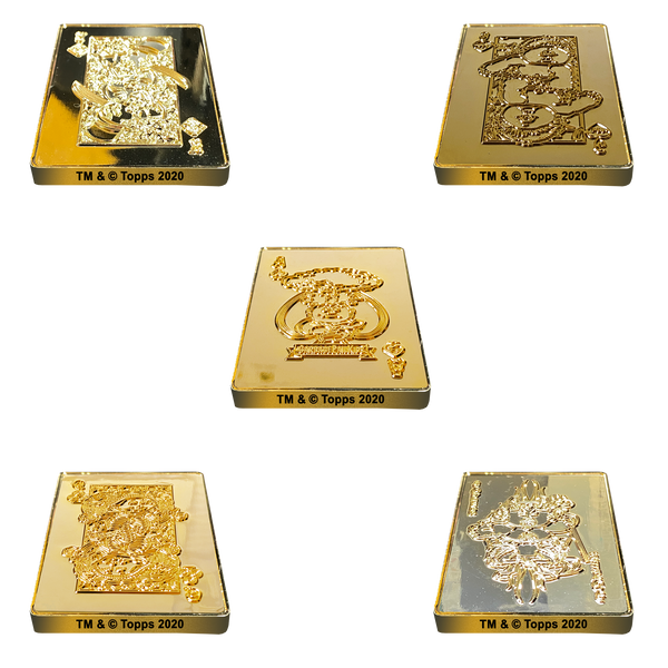 COMPLETE SET 24KT Gold Plated GPK Challenge Coin Officially Licensed Topps Garbage Pail Kids Playing Cards Challenge Coin