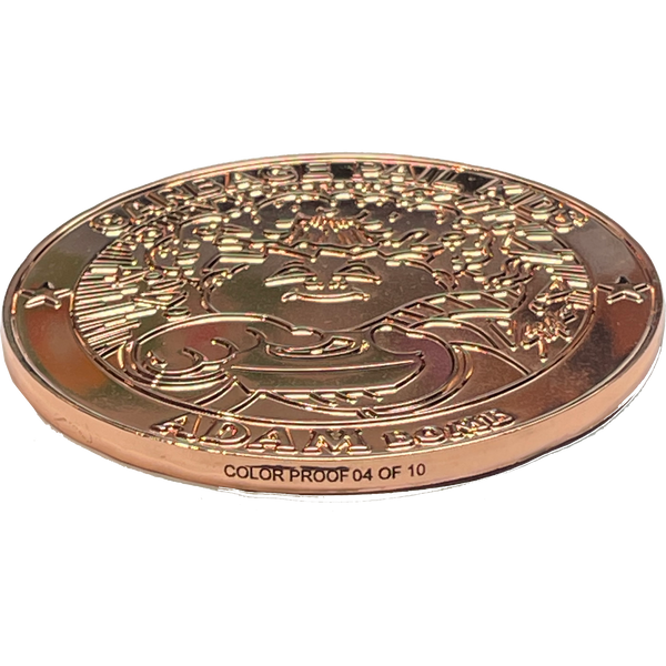3 inch Ultra Rare Copper plated SIMKO Adam Bomb Challenge Coin