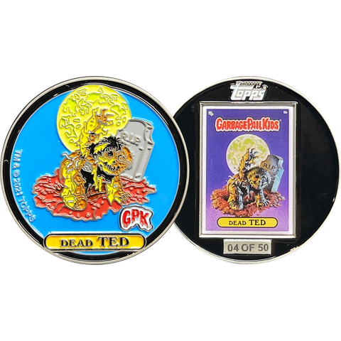 Dead Ted Challenge Coin with Mini Card inset on back only 50 made GPK-DD-007