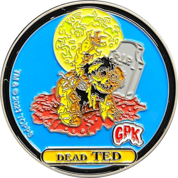 Dead Ted Challenge Coin with Mini Card inset on back only 50 made GPK-DD-007