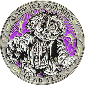Antique Nickel plated David Gross GPK Dead Ted Moon Coin Officially Licensed by Topps Garbage Pail Kids DD-GPK-013