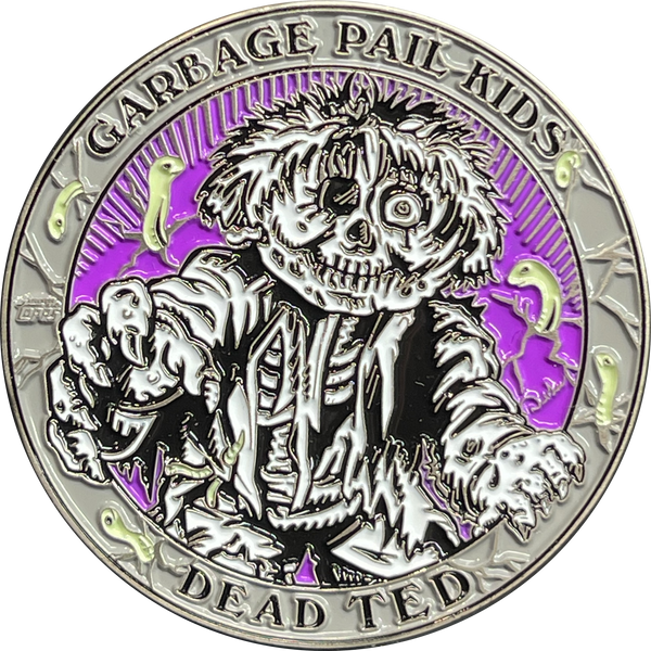 Antique Nickel plated David Gross GPK Dead Ted Moon Coin Officially Licensed by Topps Garbage Pail Kids DD-GPK-013