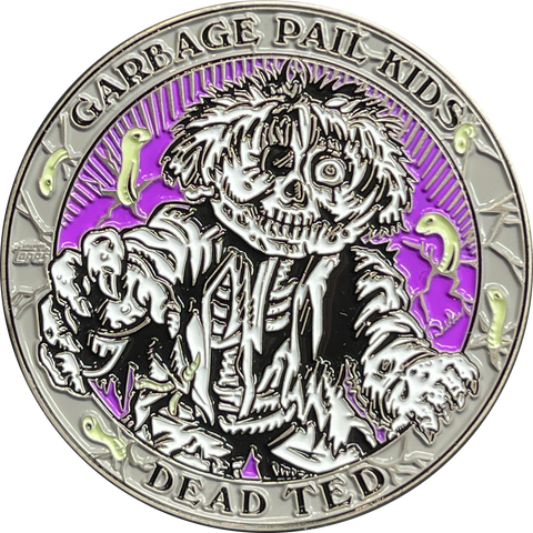 Antique Nickel plated David Gross GPK Dead Ted Moon Coin Officially Licensed by Topps Garbage Pail Kids DD-GPK-013