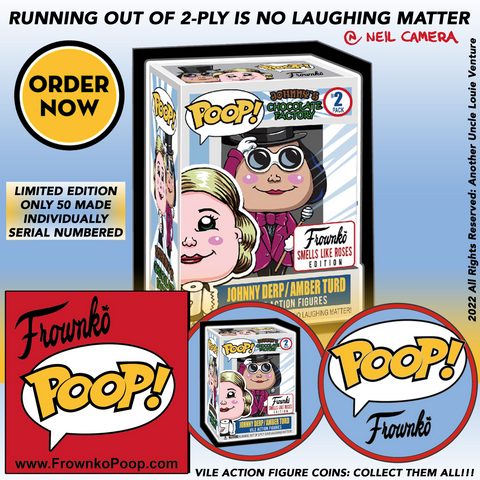 Frownko Poop presents Johnny Derp and Amber Turd Vile Action Figures Collectible Coin GPK-BB-004