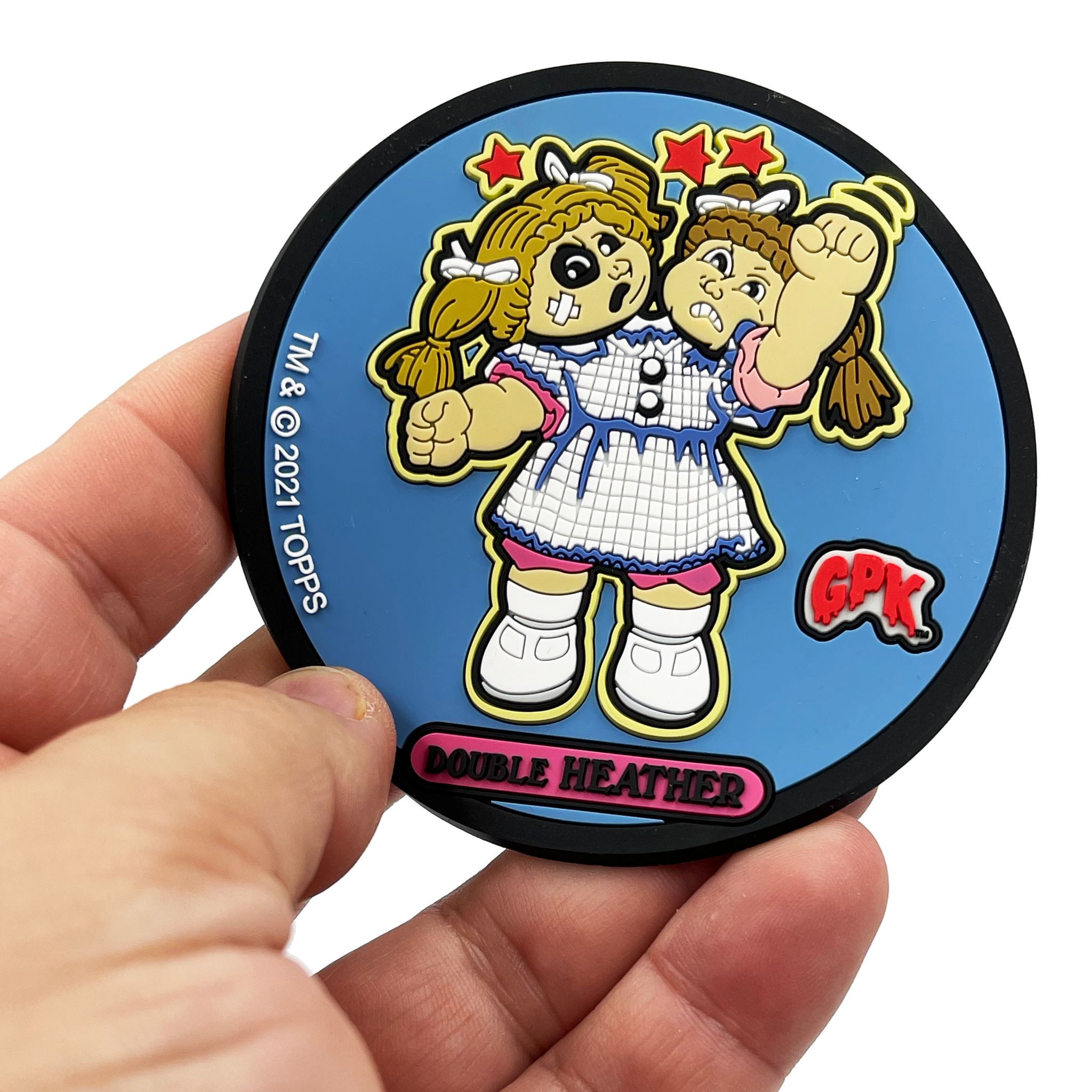 GPK-BB-010 Double Heather Exclusive Topps Officially Licensed GPK Garbage Pail Kids Coaster