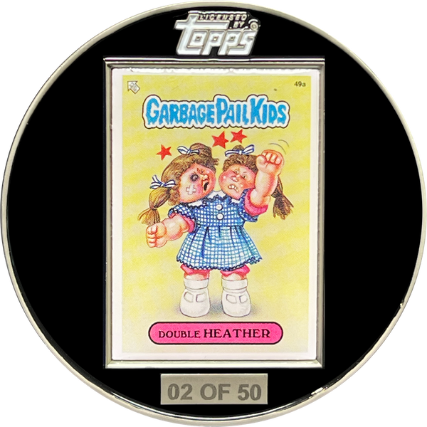 Double Heather Challenge Coin with Mini Card inset on back only 50 made GPK-DD-010