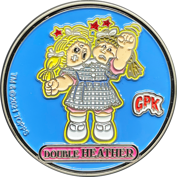 Double Heather Challenge Coin with Mini Card inset on back only 50 made GPK-DD-010