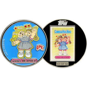 Double Heather Challenge Coin with Mini Card inset on back only 50 made GPK-DD-010