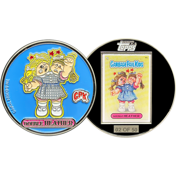 Double Heather Challenge Coin with Mini Card inset on back only 50 made GPK-DD-010