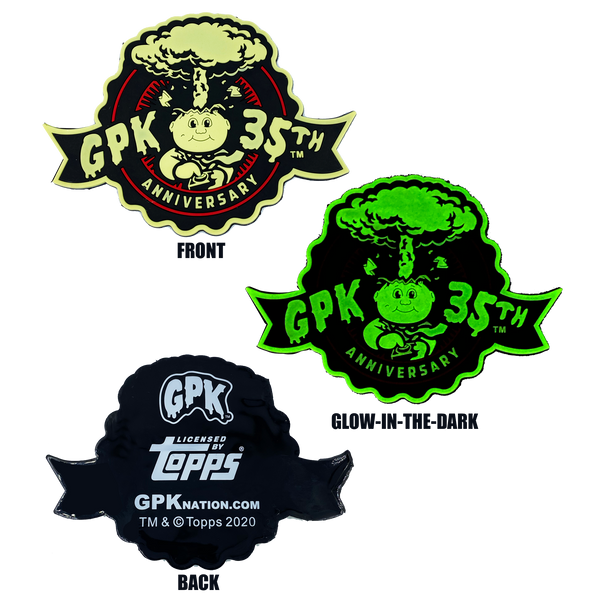 Exclusive Topps Officially Licensed "Glowster" GPK Garbage Pail Kids Coaster Adam Bomb 35th Anniversary GPK-AA-001