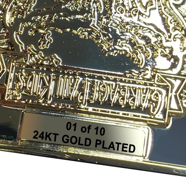 Adam Bomb 24KT Gold Plated GPK Challenge Coin Officially Licensed Topps Garbage Pail Kids Playing Cards Challenge Coin