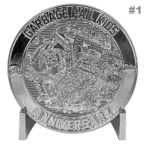 Coin 001 GPK Nation Genuine Sterling Silver Plated Challenge Coin Garbage Pail Kids