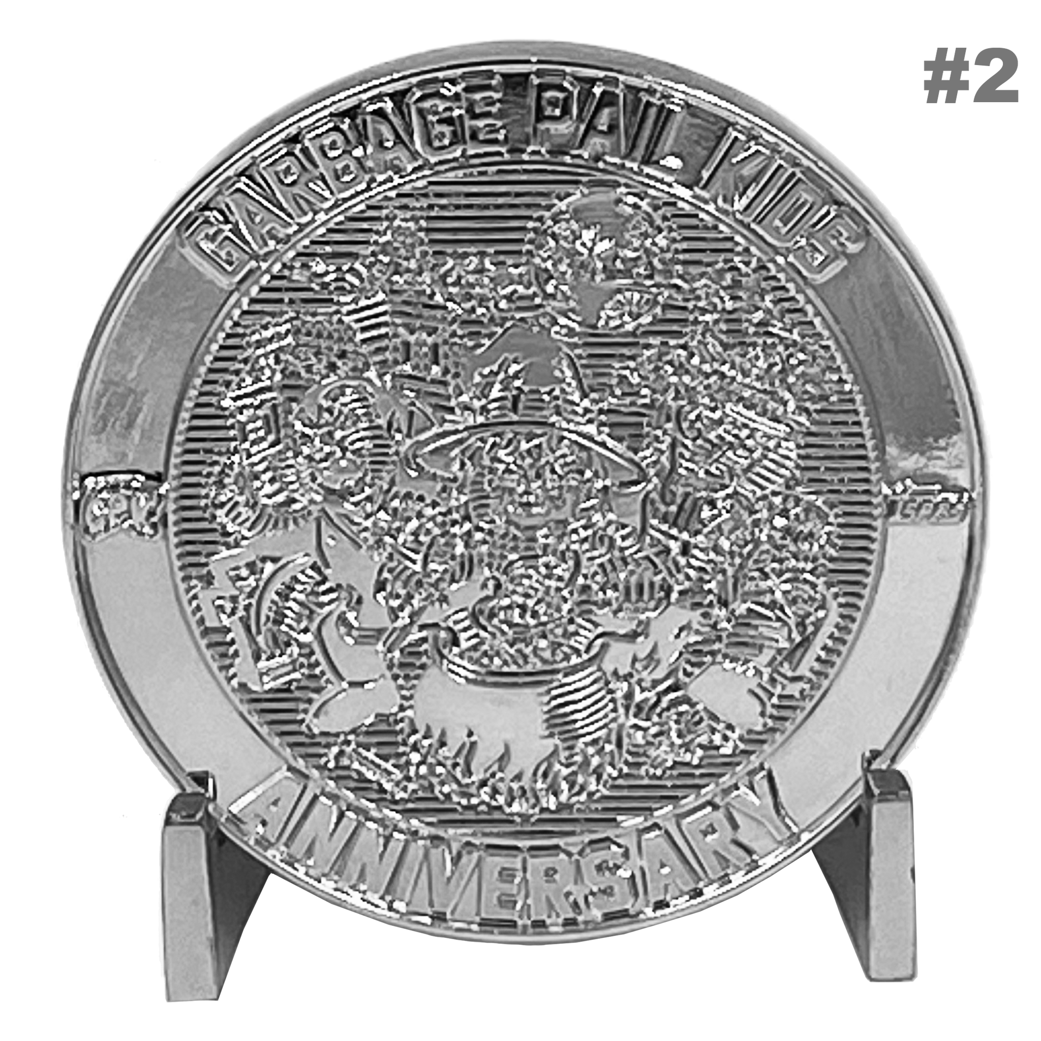 Coin 002 GPK Nation Genuine Sterling Silver Plated Challenge Coin Garbage Pail Kids