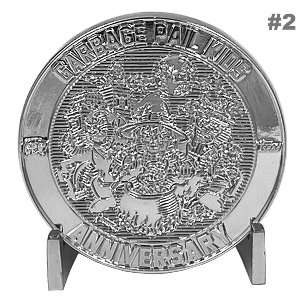 Coin 002 GPK Nation Genuine Sterling Silver Plated Challenge Coin Garbage Pail Kids