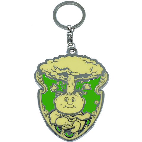 GPK-DD-001 GREEN Adam Bomb GPK Cloisonné Ornament Emblem Keychain: only 100 made
