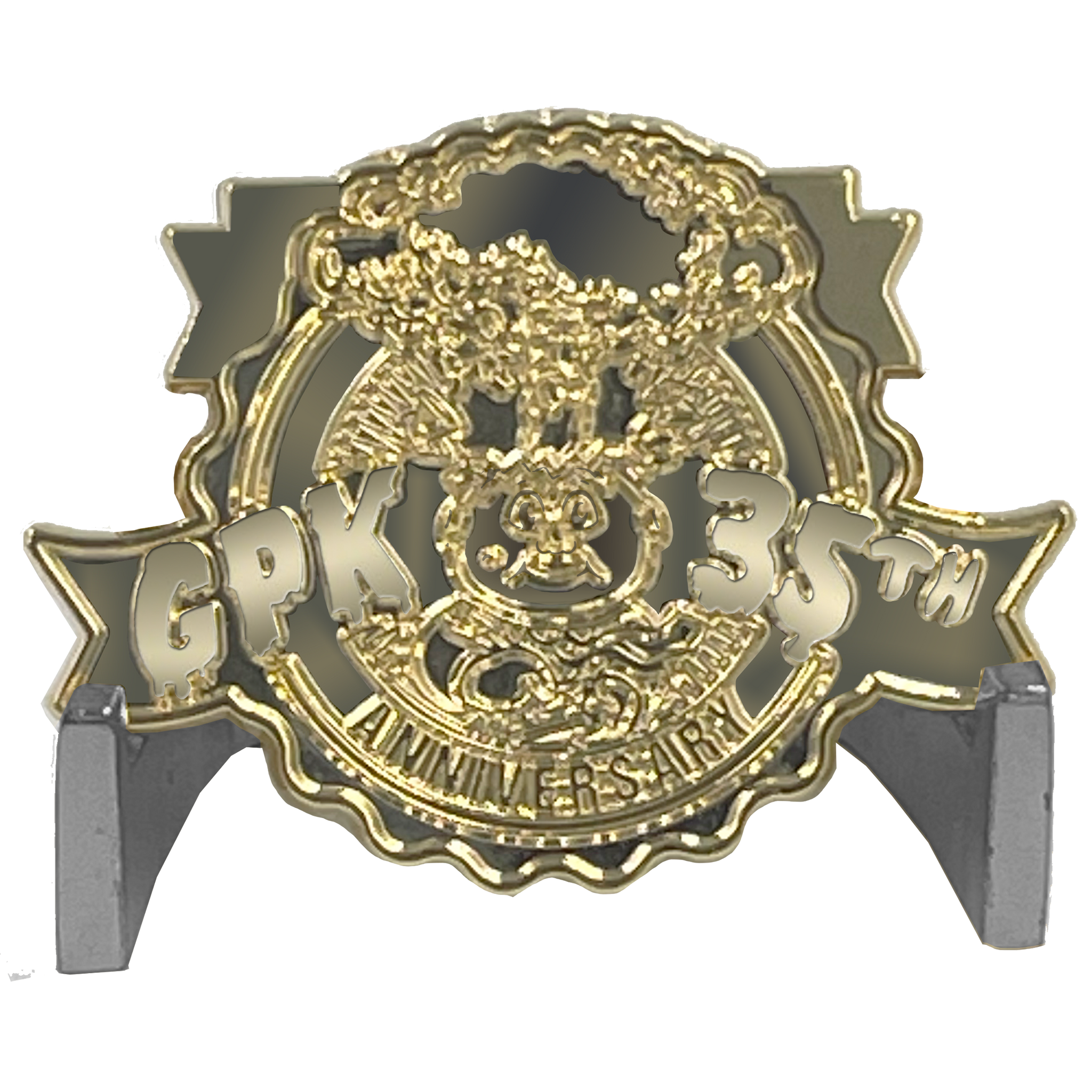 GPK-DD-001 24KT Gold plated Topps Officially Licensed GPK 35th Anniversary Garbage Pail Kids Adam Bomb Challenge Coin only 100 made 1.75 inch