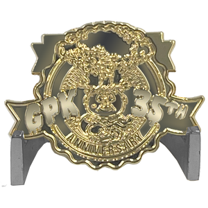 GPK-DD-001 24KT Gold plated Topps Officially Licensed GPK 35th Anniversary Garbage Pail Kids Adam Bomb Challenge Coin only 100 made 1.75 inch