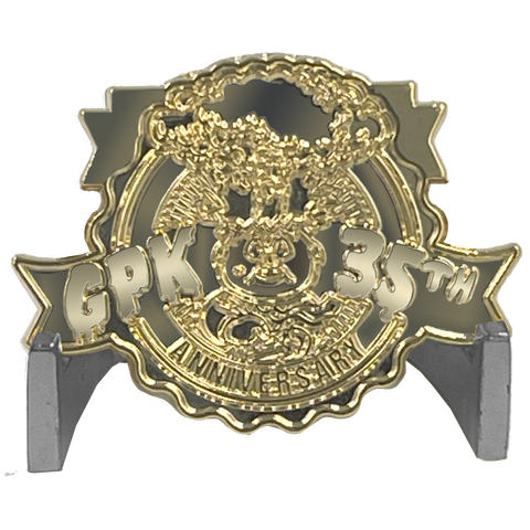 GPK-DD-001 24KT Gold plated Topps Officially Licensed GPK 35th Anniversary Garbage Pail Kids Adam Bomb Challenge Coin only 100 made 1.75 inch