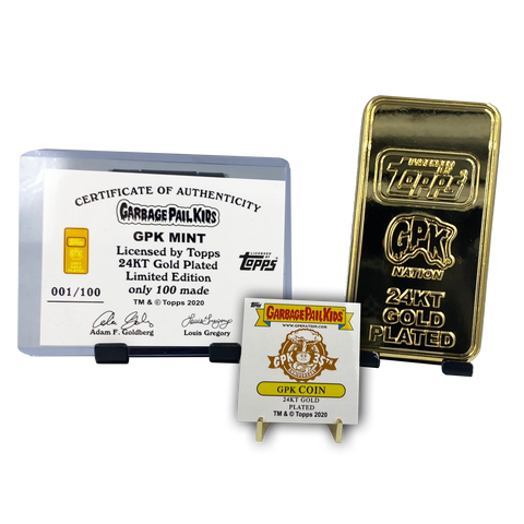 GPK Mint Gold Bar **INCREMENT 3** Officially Licensed by Topps 24KT Gold plated Garbage Pail Kids