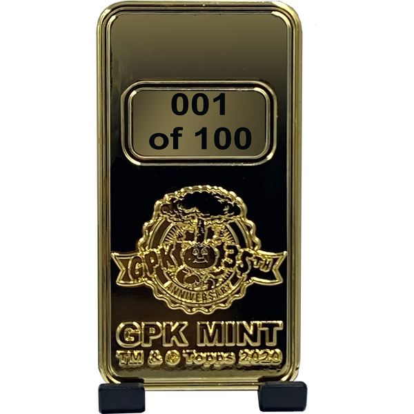 GPK Mint Gold Bar **FINAL INCREMENT** Officially Licensed by Topps 24KT Gold plated Garbage Pail Kids