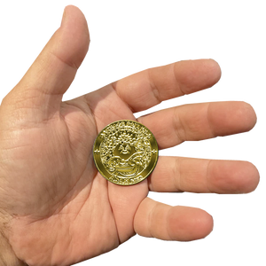 24 KT Gold Plated Micro-Mini 1.5 inch SIMKO Adam Bomb TOPPS Officially Licensed Adam Bomb GPK Nation Challenge Coin Garbage Pail Kids