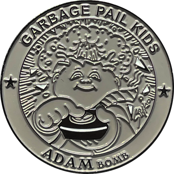 Micro-Mini 1.5 inch SIMKO Adam Bomb TOPPS Officially Licensed Adam Bomb GPK Nation Challenge Coin Garbage Pail Kids