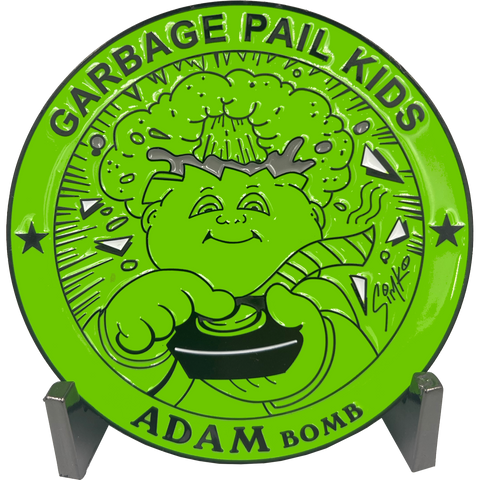GPK-DD-007 Green Variation 3 inch SIMKO Topps Officially Licensed Adam Bomb GPK Challenge Coin Garbage Pail Kids