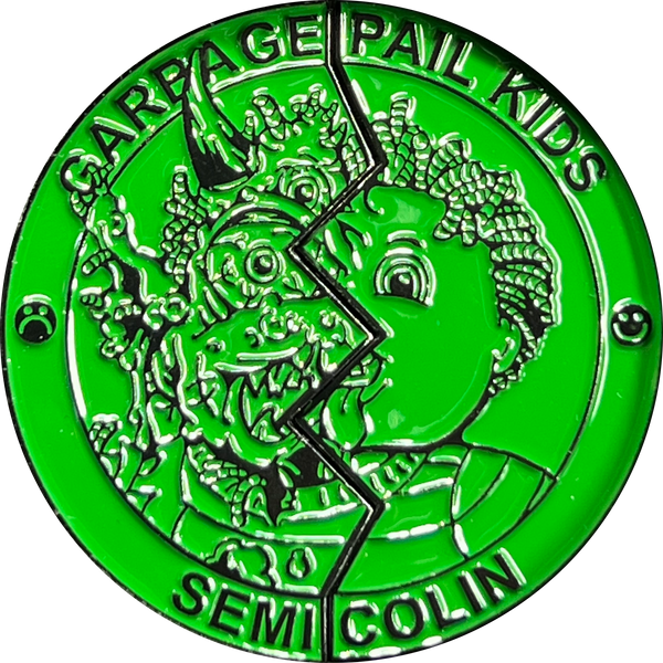 Green Color Proof Semi Colin 2 Coin set with free hard case