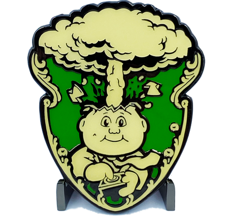 Green 3M GPK Emblem Ornament set with peel and stick Adhesive back Topps Officially Licensed