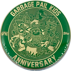 Green Color Proof Coin 002 Topps Officially Licensed challenge coin Garbage Pail Kids GPK Nation