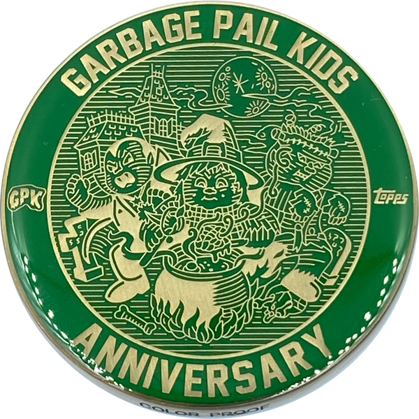 Green Color Proof Coin 002 Topps Officially Licensed challenge coin Garbage Pail Kids GPK Nation