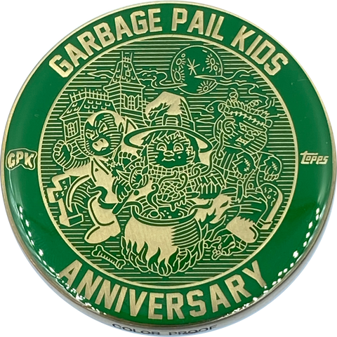 Green Color Proof Coin 002 Topps Officially Licensed challenge coin Garbage Pail Kids GPK Nation