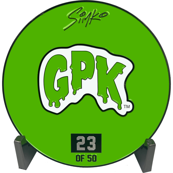 GPK-DD-007 Green Variation 3 inch SIMKO Topps Officially Licensed Adam Bomb GPK Challenge Coin Garbage Pail Kids